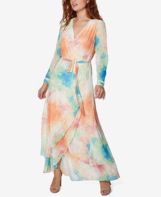 SAGE COLLECTIVE Tie-Dyed Wrap A-Line Dress \u0026 Reviews - Dresses - Women -  Macy's
